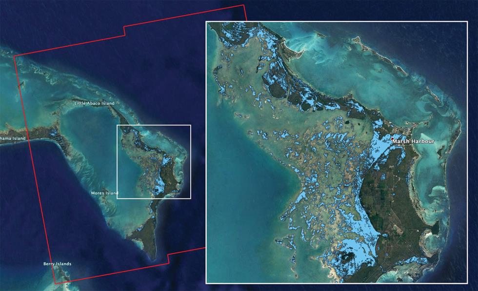 NASAs ARIA team maps flooding in the Bahamas in the wake of Hurricane Dorian