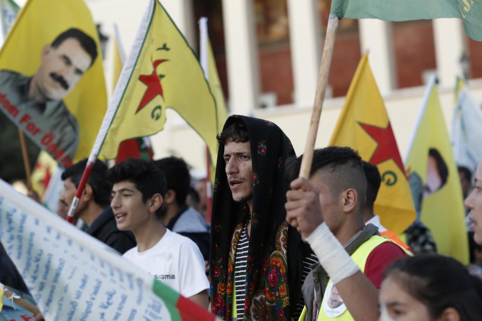 Demonstration of solidarity with the Kurdish people in Athens