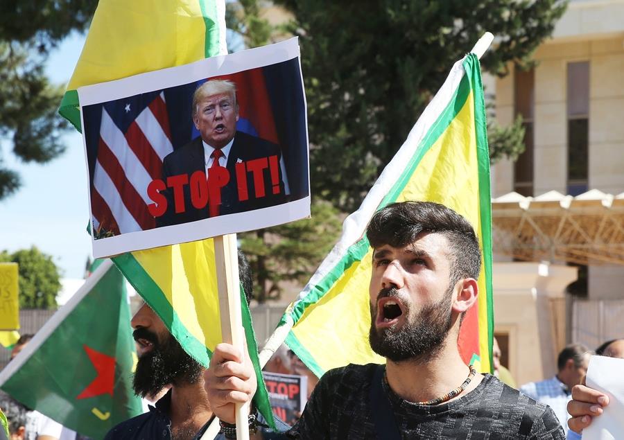 Demonstration of solidarity with the Kurdish people in Cyprus