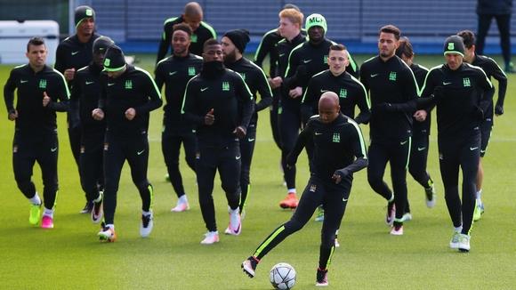 "Manchester City Training Session and Press Conference"